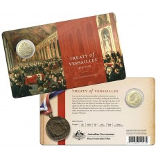 AUSTRALIA 2019 . ONE 1 DOLLAR . CENTENARY OF THE TREATY OF VERSAILLES